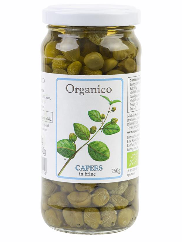 Organic Capers in Brine 250g (Organico)