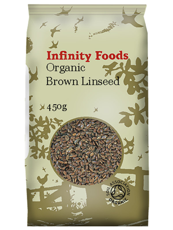Whole Brown Flax Seeds [Linseed] 450g - Organic (Infinity Foods)