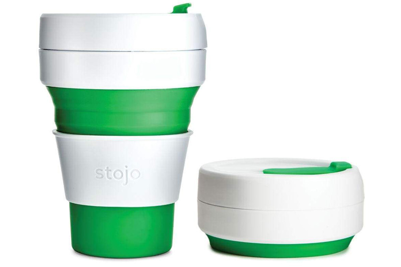 Collapsible Pocket Cup Green 355ml (Stojo)