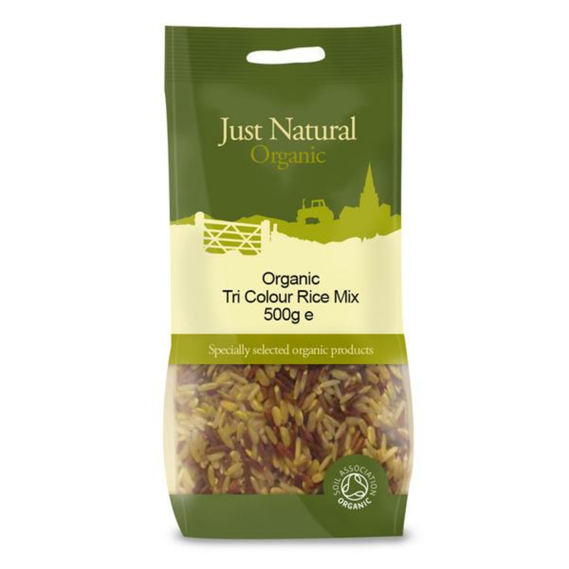 Tri Colour Rice Mix 500g, Organic (Just Natural Organic)
