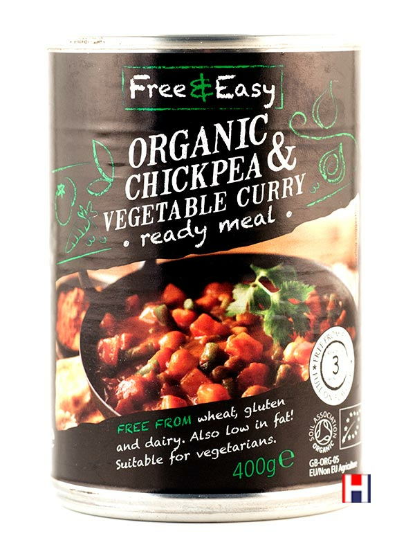 Chickpea & Vegetable Curry, Organic 400g (Free & Easy)