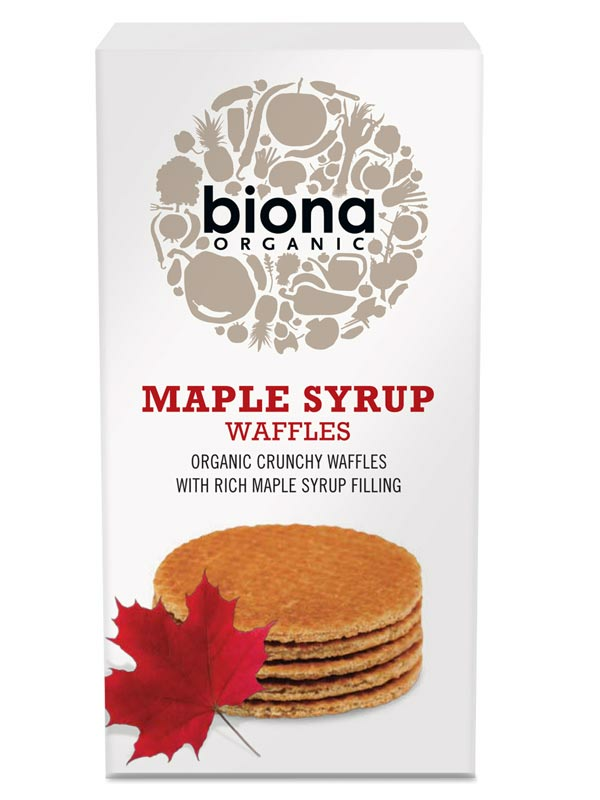 Maple Syrup Waffles, Organic 175g (Biona)