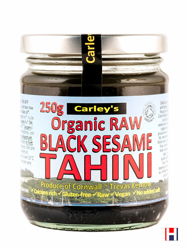 Black Sesame Tahini, Organic, Raw 250g (Carleys)