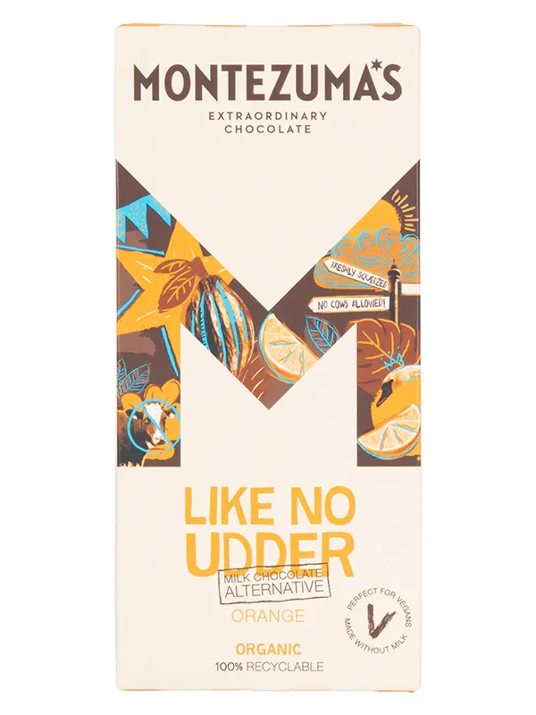 Organic Like No Udder Orange Chocolate 90g (Montezuma's)