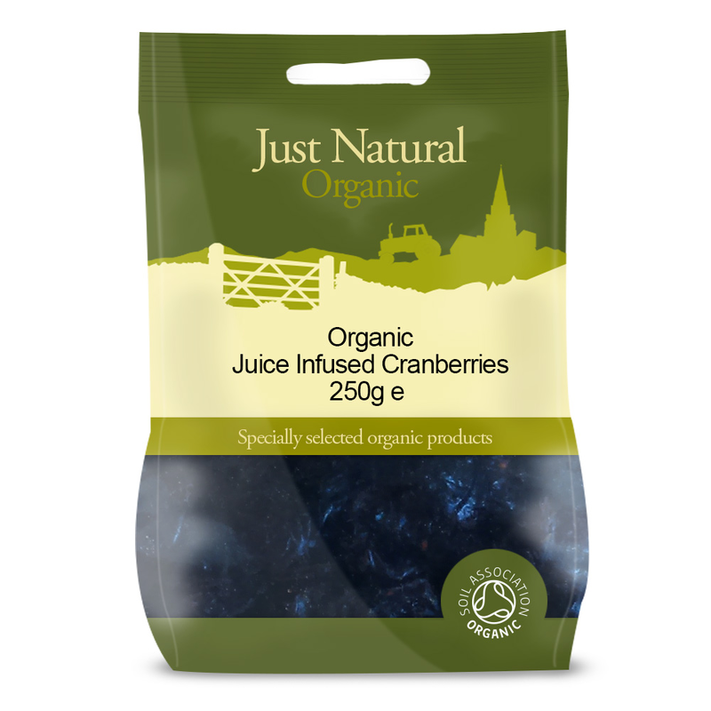 Apple Juice Infused Cranberries 250g, Organic (Just Natural Organic)