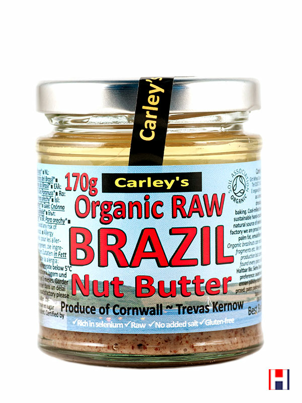 Organic Brazil Nut Butter 170g - Whole Nut Spread (Carley's)