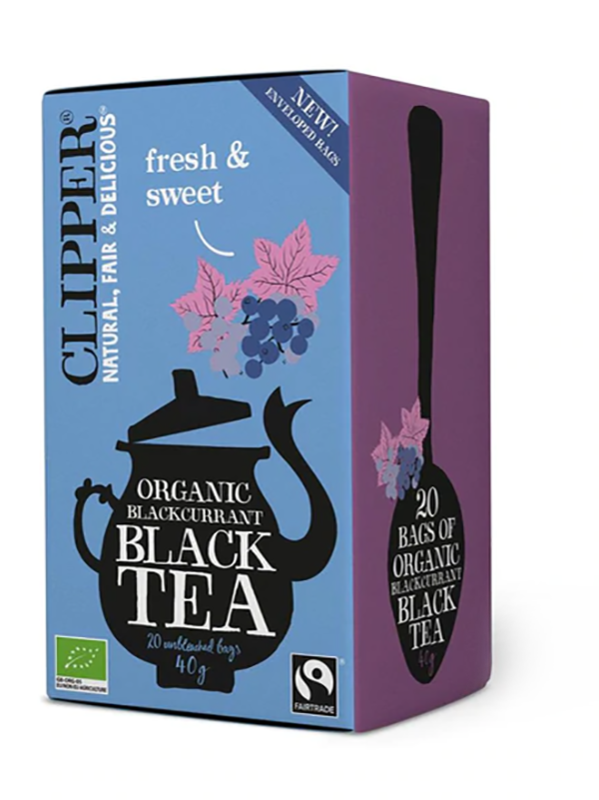 Organic Blackcurrant Black Tea 20 Bags (Clipper)