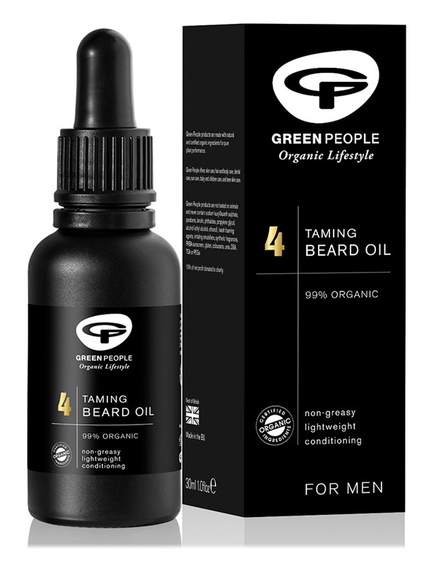 No. 4 Men's Taming Beard Oil, Organic 30ml (Green People)