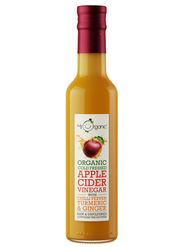 Apple Cider Vinegar with Chilli Turmeric and Ginger, Organic 250ml (Mr Organic)