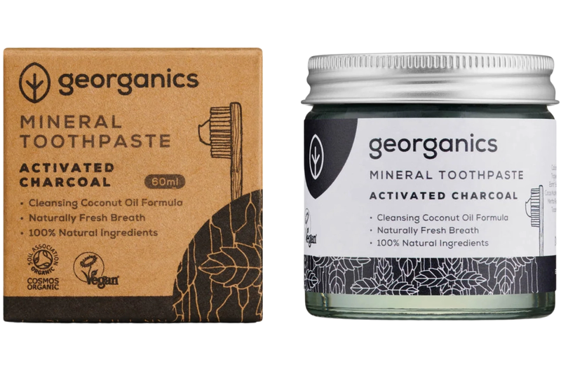 Natural Toothpaste with Activated Charcoal 60ml (Georganics)