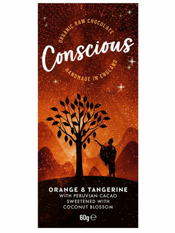 Orange & Tangerine Raw Chocolate, Organic 60g (Conscious)