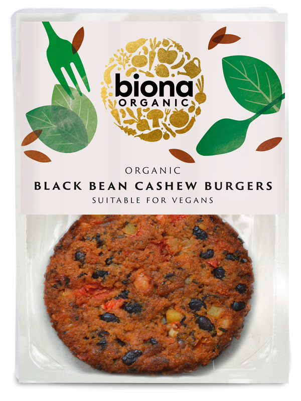 Organic Black Bean Cashew Burger 160g (Biona)