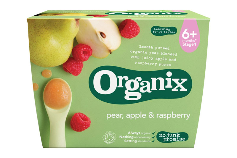 Pear, Apple & Raspberry Fruit Pots, Organic 100g Healthy