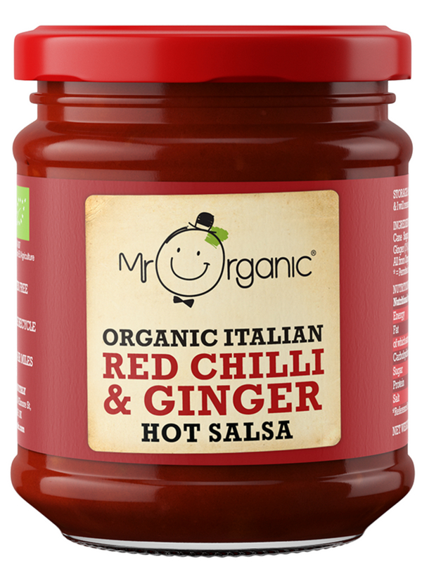Red Chilli & Ginger Hot Salsa 200g, Organic (Mr Organic)