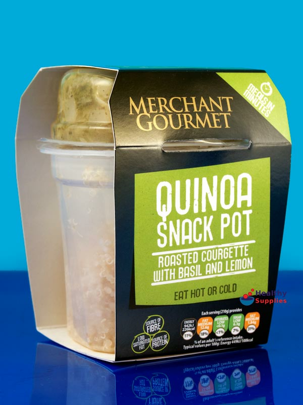 Quinoa Snack Pot with Roasted Courgette, Basil & Lemon 210g (Merchant Gourmet)