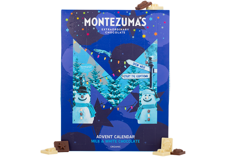 Milk & White Chocolate Advent Calendar, Organic 144g (Montezuma's)