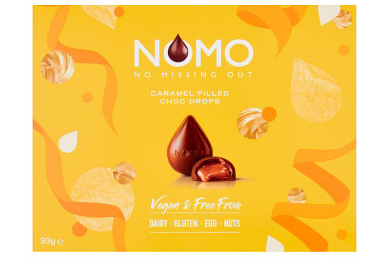 Caramel Filled Chocolate Drops 93g (Nomo)