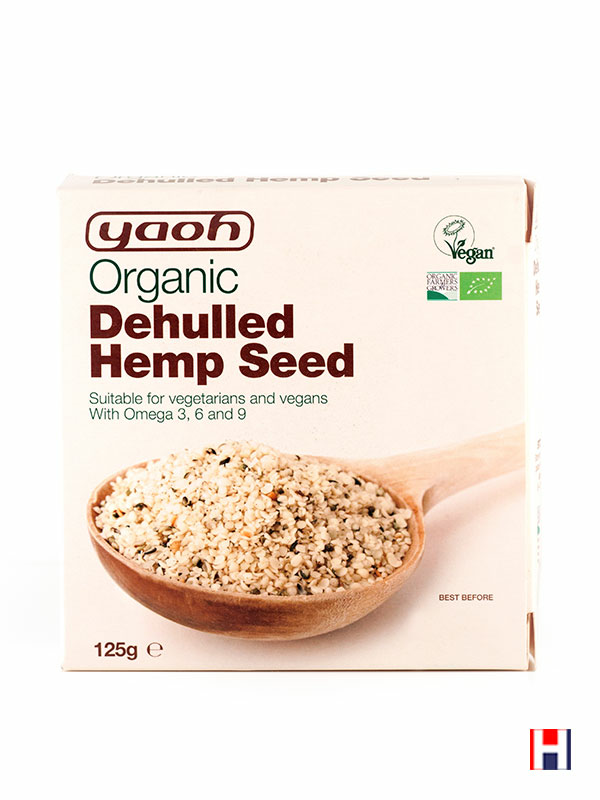 De-Hulled Hemp Seeds, Organic 125g (Yaoh)