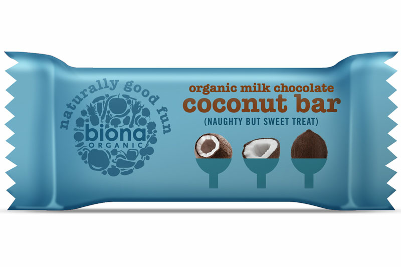 Milk Chocolate Coconut Bar, Organic 40g (Biona)