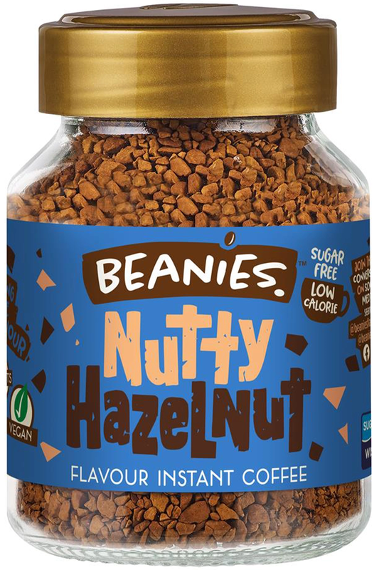 Hazelnut Flavoured Instant Coffee, 50g (Beanies Coffee)