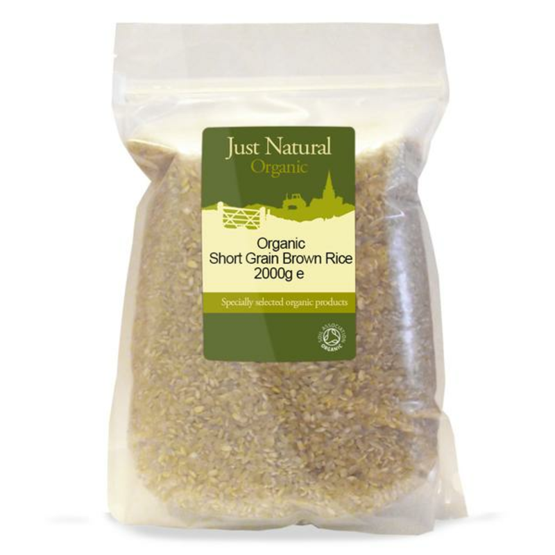 Short Grain Brown Rice 2000g, Organic (Just Natural Organic)