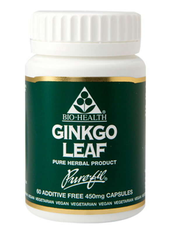 Ginkgo Leaf, 60 Capsules (Bio-Health)