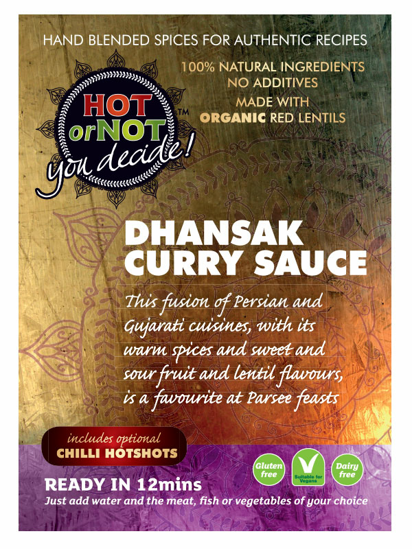 Dhansak Curry Sauce, Gluten-Free 90g (Hot Or Not You Decide)