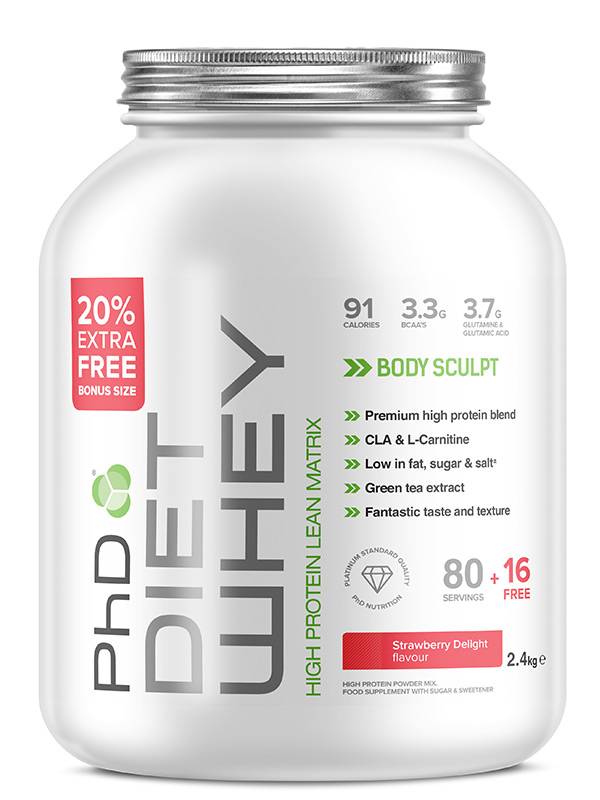 Diet Whey Protein Powder Strawberry 2.4kg (PHD Nutrition) Healthy