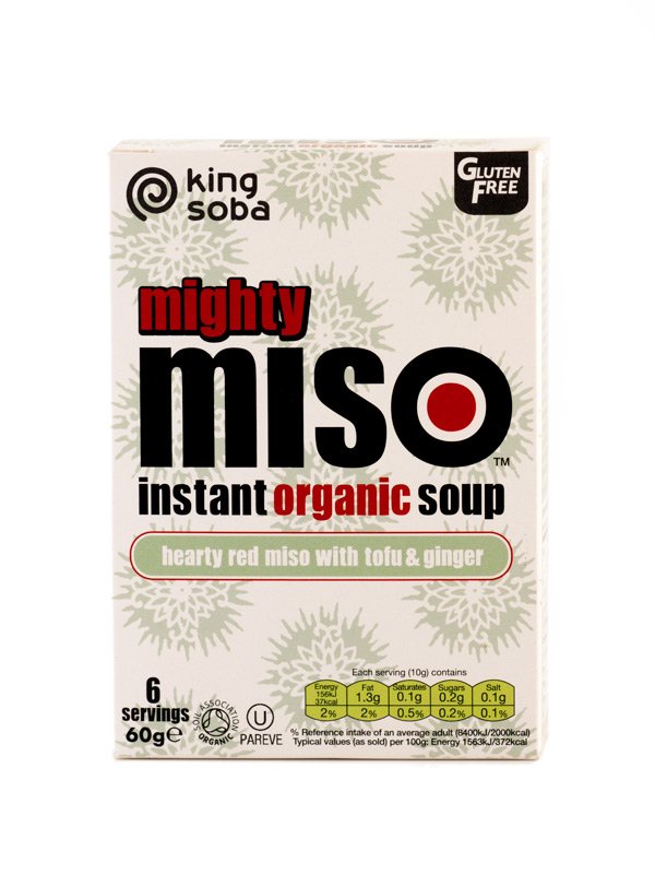 Mighty Miso Tofu & Ginger Instant Soup 60g (King Soba)