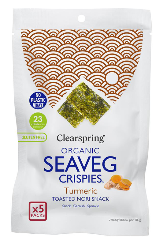 Turmeric SeaVeg Crispies - Multipack, Organic 12g (Clearspring)