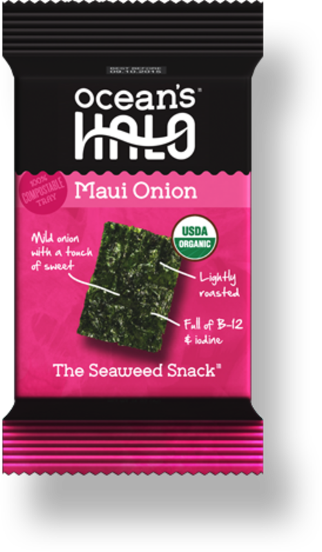 Maui Onion Seaweed Snack, Organic 4g (Ocean's Halo)