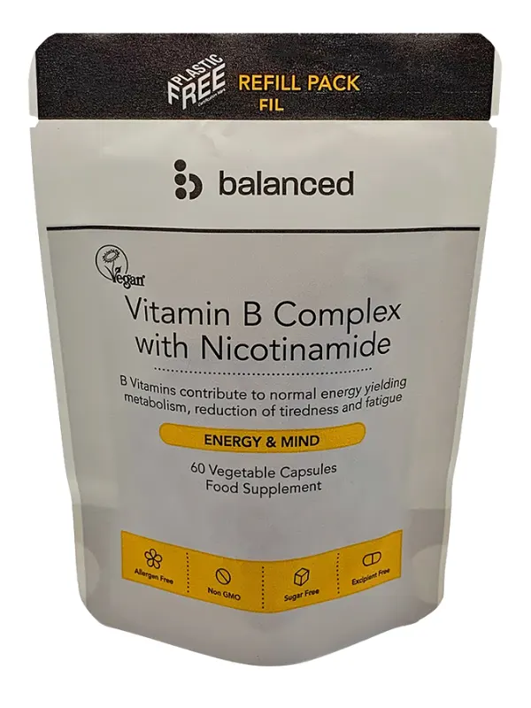 Vitamin B Complex Refill Pouch 60 Capsules (Balanced)