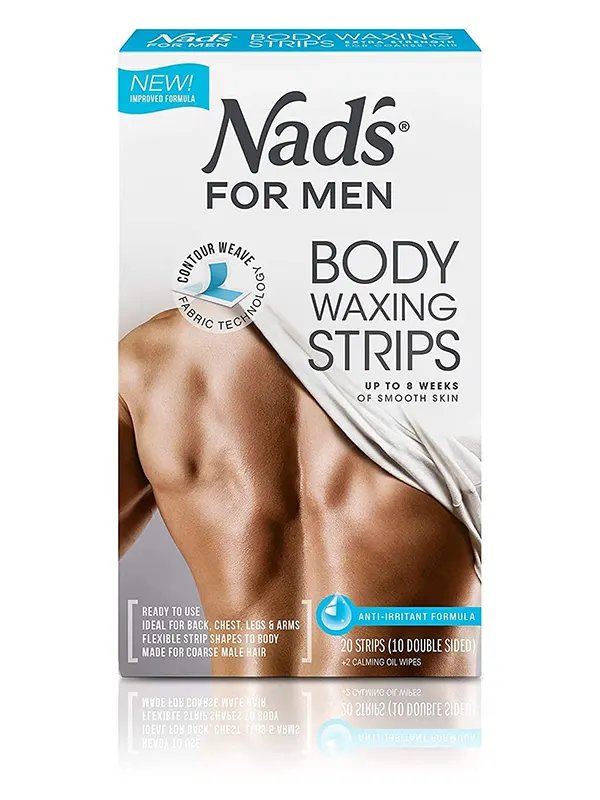 Men's Body Waxing Strips 20pack (Nad's)