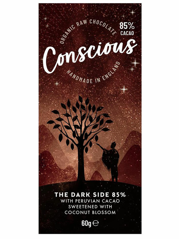 The Dark Side 85% Raw Chocolate, Organic 60g (Conscious)
