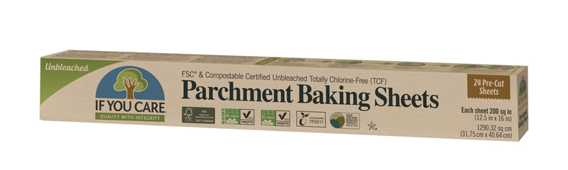 Cut and Unbleached Baking Sheets, 24 sheets (If You Care)