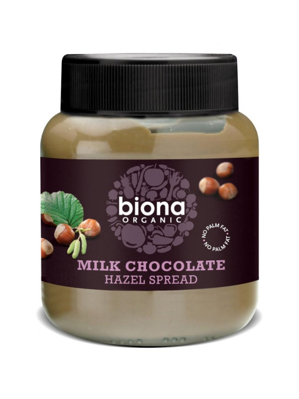 Milk Chocolate Hazelnut Spread, Organic 350g (Biona) Healthy Supplies
