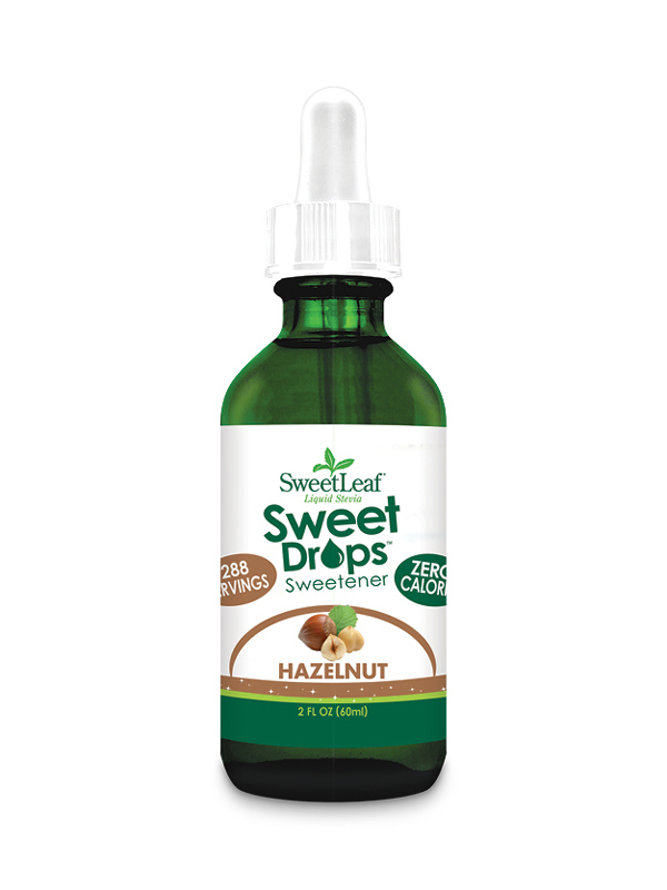 Natural Stevia Sweetdrops 60ml, Hazelnut (SweetLeaf)