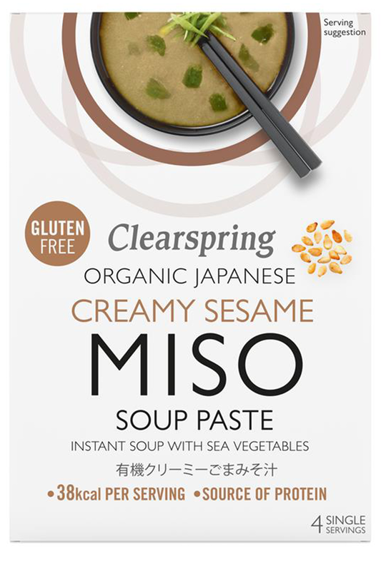Organic Creamy Sesame Instant Miso Soup 60g (Clearspring)