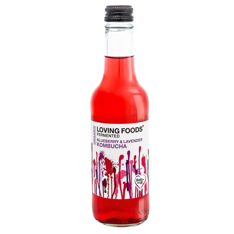 Organic Blueberry and Lavender Kombucha 330ml (Loving Foods)