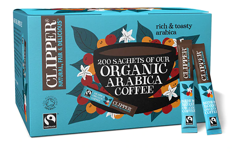 Organic Fairtrade Arabica Coffee 200 Sachets (Clipper)
