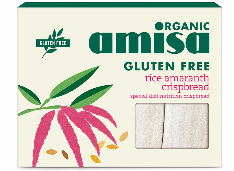 Rice Amaranth Crispbread, Gluten Free, Organic 150g (Amisa)