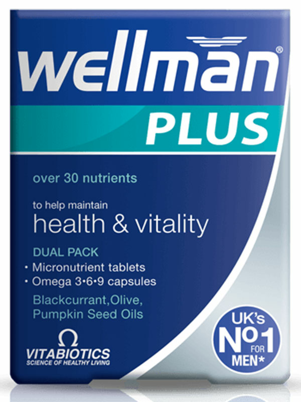 Wellman Plus Omega 3-6-9, 28 Tablets + 28 Capsules (Vitabiotics)