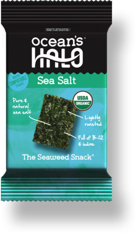 Sea Salt Seaweed Snack, Organic 4g (Ocean's Halo)
