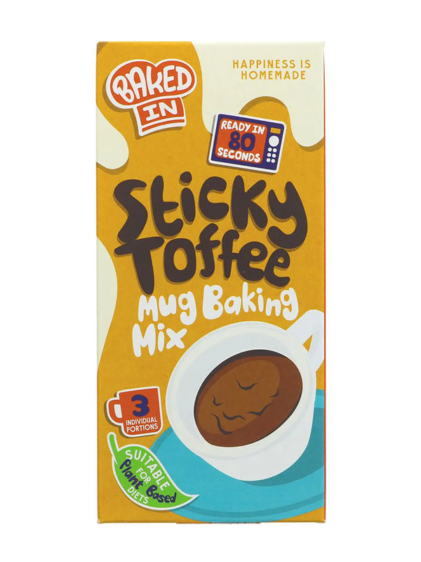 Sticky Toffee Mug Baking Mix 165g (Bakedin) Healthy Supplies