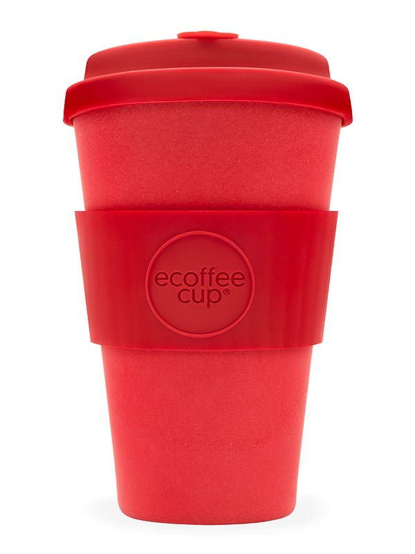 Bamboo Fibre Red Coffee Cup 400ml (Ecoffee Cup)