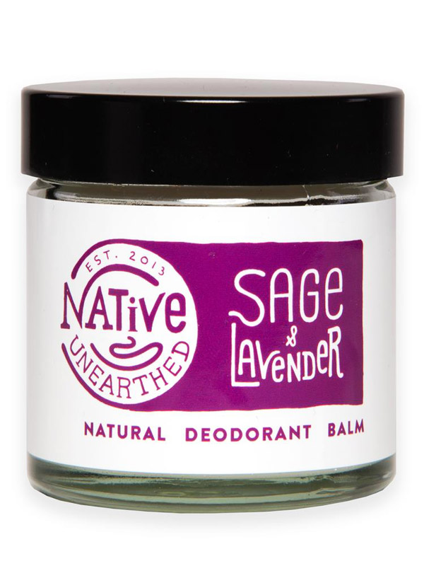 Lavender and Sage Natural Deodorant Balm 60ml (Native Unearthed)