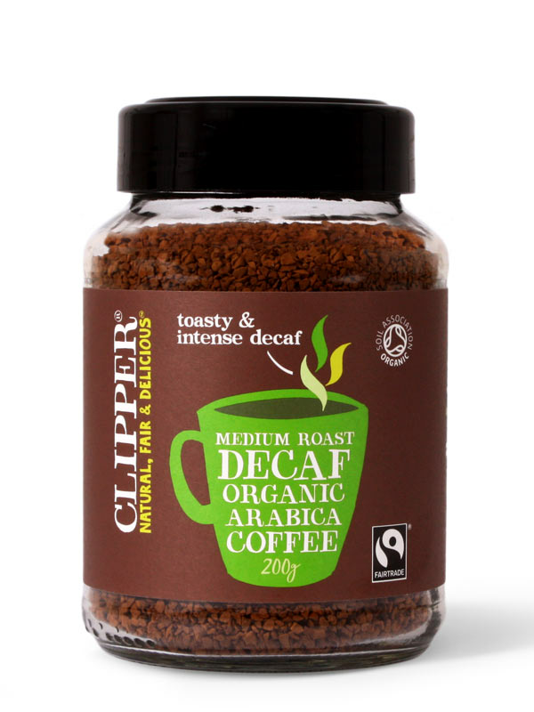 Medium Roast Decaffeinated Instant Coffee, Organic 200g (Clipper)