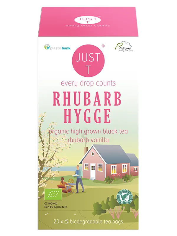 Organic Rhubarb Hygge, 20 bags (Just T)