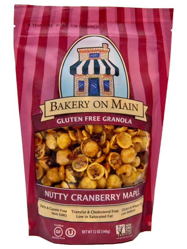 Nutty Cranberry Maple Granola, Gluten Free 340g (Bakery on Main)