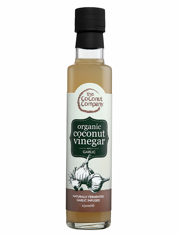 Coconut Vinegar with Garlic, Organic 250ml (The Coconut Company)